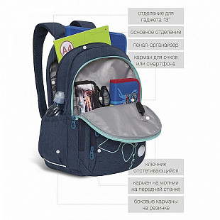 Рюкзак GRIZZLY RD-143-2 / dark blue