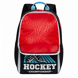 Рюкзак школьный GRIZZLY RB-151-1 /1 black/light blue
