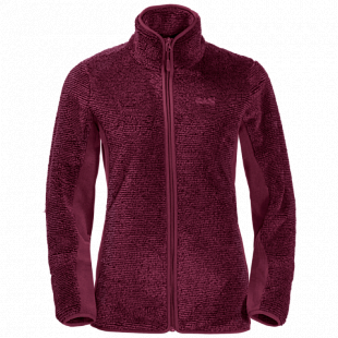 Джемпер женский Jack Wolfskin Pine Leaf Jacket Women garnet red stripes