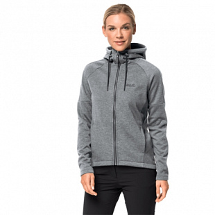 Джемпер женский Jack Wolfskin Sky Thermic Hooded Jkt Women medium grey