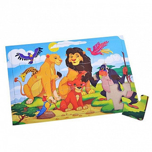 Пазл-рамка Рыжий Кот Звери П15-0800