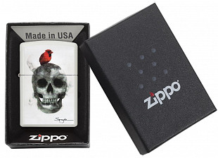 Зажигалка Zippo Steven Spazuk Skull Cardinal 29644