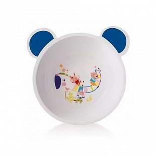 Тарелка Canpol babies Пластиковая с ушками Глубокая 440 мл 4/415 Dark Blue