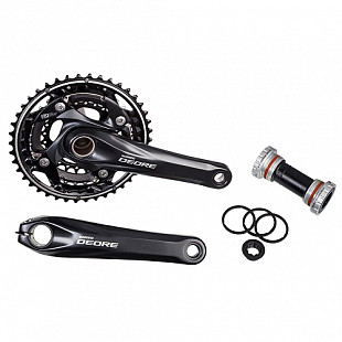 Шатуны Shimano fc-m610 deore на 10 скоростей 175мм 42x32x24t с кареткой black ZSM77192