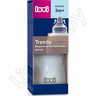 Бутылочка для кормления Lovi Trends 250 мл., 3 мес. + (21/563_gre)
