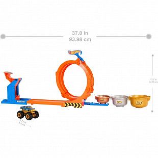 Машинка Hot Wheels 1:43 Monster Trucks Loop-And-Flip Trophy Challenge (JBX64)