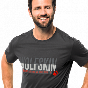 Футболка мужская Jack Wolfskin Slogan T Men phantom