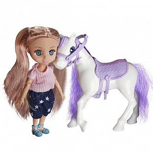 Игровой набор Qunxing Toys "Кукла Мия с лошадью"  в ассортименте 58003