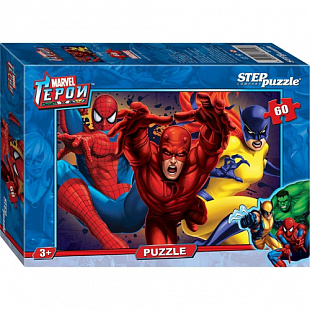Пазлы Step Puzzle 60 "Герои Marvel" 81112