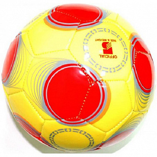 Мяч футбольный Zez Sport 877 Yellow/Red 5р.