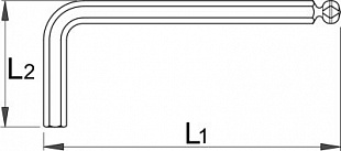Ключи шестигранные Unior 1,5/2/2,5/3 мм с закруглённым жалом 4/5