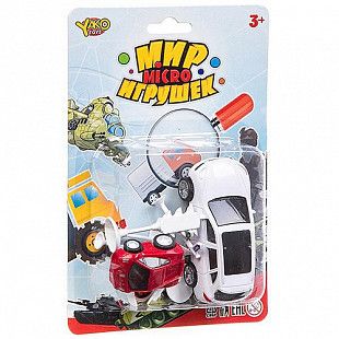 Набор YAKO 2 машинки с дорожными знаками, серия Мир micro Игрушек M7736
