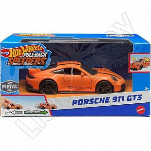 Машинка Hot Wheels 1:43 Pullbacks Porsche 911 GT3 (HPT04 HPR79)