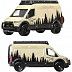 Набор машинок Hot Wheels Mercedes-Benz Sprinter Tourer & '05 Toyota Land Cruiser Prado (HBL96 HRR76)