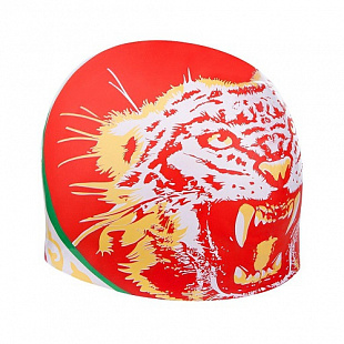 Шапочка для бассейна (плавания) взрослая Mad Wave TATARSTAN red/green