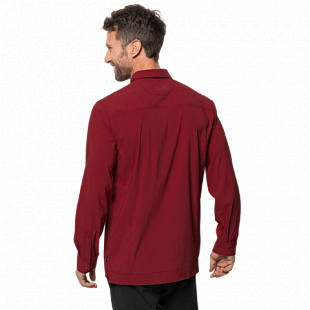 Рубашка мужская Jack Wolfskin Jwp Ls Shirt M dark lacquer red