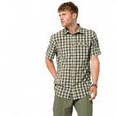 Рубашка мужская Jack Wolfskin Napo River Shirt dark moss checks