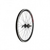 Переднее колесо 20" обод двойной black, втулка, под диск 6 отв,с эксцентриком, black ZXX18856