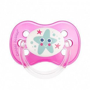 Пустышка круглая латексная Canpol babies Love&Sea 0-6 мес. (22/606) pink