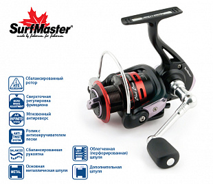 Катушка безынерционная Surf Master Black Bass FB