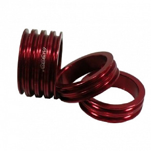 Кольцо проставочное Neco 1-1/8"х20мм шлифованное red ZTB13050