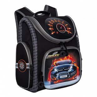 Рюкзак школьный GRIZZLY RAr-081-8 /2 black/grey