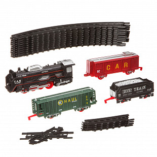 Железная дорога Bondibon  "Восточный экспресс" локомотив с тремя вагонами, свет