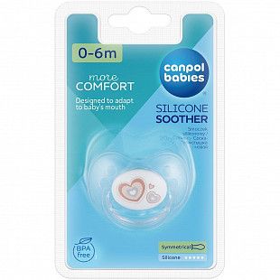 Пустышка Canpol babies Newborn Baby Силиконовая Симметричная 0-6 мес. (22/580_bei) beige