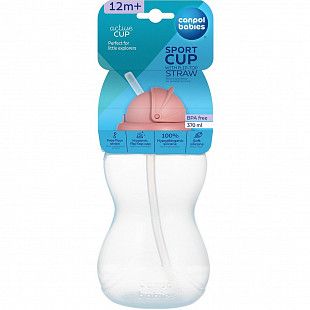 Поильник Canpol babies спортивный со складывающейся трубочкой 12м+ 370 мл (56/113_blu2) blue