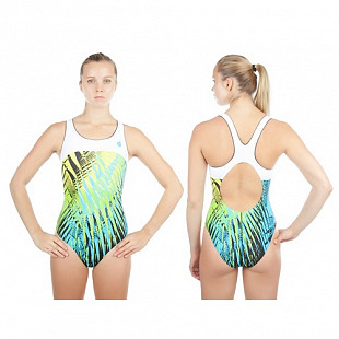 Купальник спортивный женский Mad Wave Rate yellow/blue