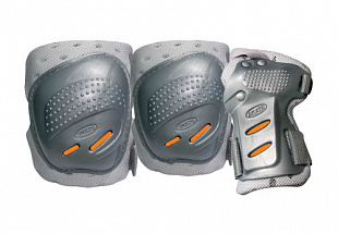 Комплект защиты для роликовых коньков Tempish Cool Max silver/orange
