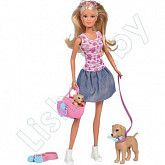 Кукла Steffi LOVE Puppy Walk 29 см. (105733310) pink