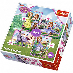 Пазл Trefl Дисней Мир Софии 4в1 34314