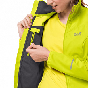 Куртка ветрозащитная женская Jack Wolfskin Delta Tour Jkt W flashing green