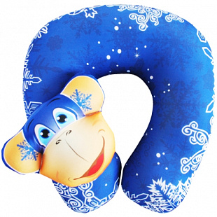 Подушка под шею Мнушка Мартышка Апш06обе03 синяя