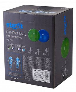 Фитбол полумассажный Starfit GB-201 65 см антивзрыв green