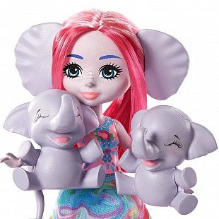 Игровой набор Enchantimals Эсмеральда Элефант и её друзья слоники (GTM30)