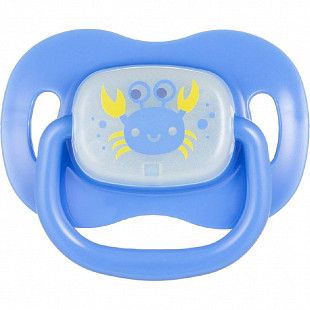 Пустышка круглая силиконовая Canpol babies Love&Sea 18+ мес. (22/415_new) blue