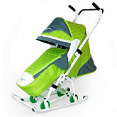 Санки-коляска RT Скользяшки Мозаика 0915-Р14 light green/grey/white