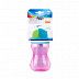 Поильник Canpol babies спортивный со складывающейся трубочкой 12м+ 370 мл (56/113_pin) pink