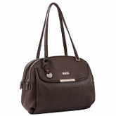 Женская сумка из кожи Pola 9044 dark grey