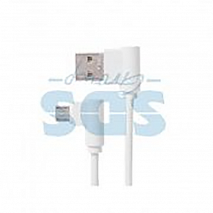 USB кабель Rexant microUSB, 1 м шнур white (угловые разьемы) 18-7027-9