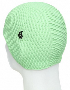 Шапочка для бассейна (плавания) женская Mad Wave Bubble green