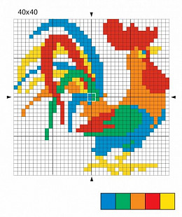 Набор для творчества Десятое Королевство Вышивка Петушок 00335