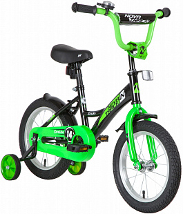 Велосипед Novatrack Strike 14" (2020) 143STRIKE.BKG20 black/green