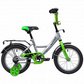 Велосипед Novatrack Vector 14" (2019) Silver/Green 143VECTOR.SL9