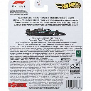 Машинка Hot Wheels Premium Mercedes-AMG PETRONAS Formula One Team (HRV11 JKD80)
