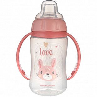 Поильник Canpol babies CUTE ANIMALS с ручками и силиконовым носиком 6м+ 320мл (56/512_pin2) pink