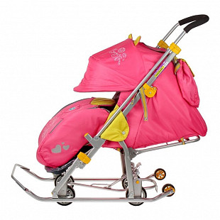 Санки-коляска Nika Детям 7-7 Фея НД7-7 pink
