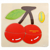 Деревянная пазл-рамка Рыжий Кот Вишня ИД-9977